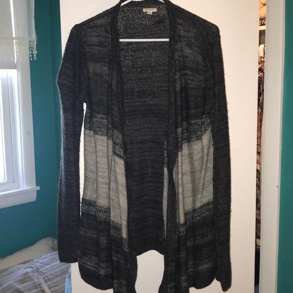 Grey black cardigan